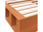 Cadre de lit marron 90x190 bois de pin massif LWLU42948