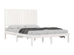 Cadre de lit Blanc Bois de pin massif 120x200 cm GREK84397