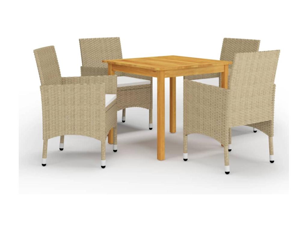Ensemble de salle à manger de jardin 5 pièces Beige MAIM53465