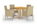 Ensemble de salle à manger de jardin 5 pièces Beige MAIM53465