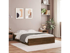 Cadre de lit et tiroirs chêne marron 140x190 bois ingénierie MYZG24067