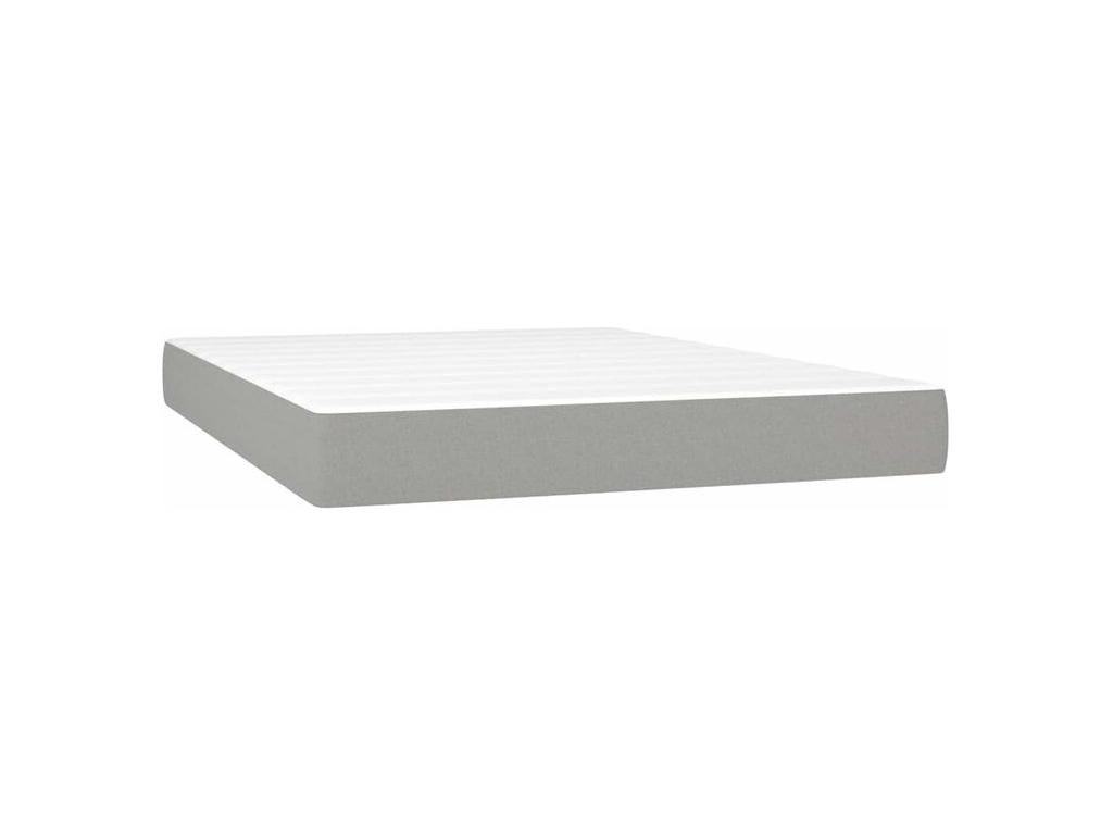 Sommier à Boisona de lit avec matelas Gris clair 140x200 Tissu OXKN90072