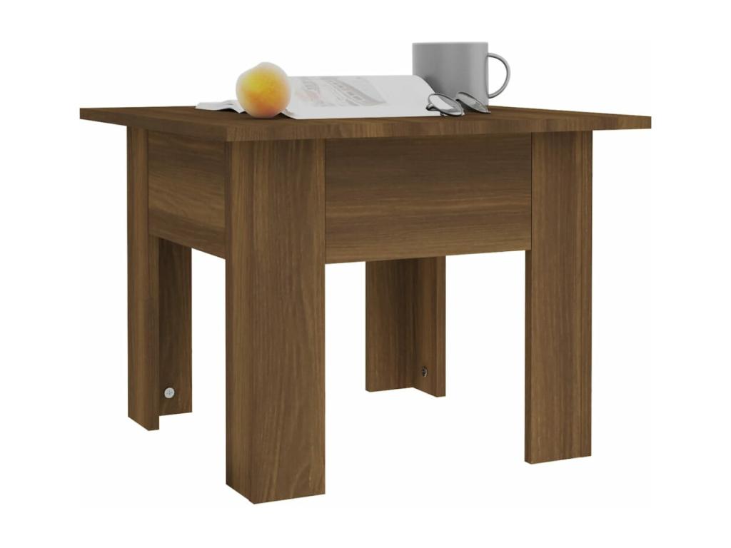 Table basse Chêne marron 55x55x42 cm Aggloméré BLMH28907