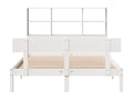 Lit bibliothèque sans matelas blanc 150x200 cm bois pin massif OIEA95522