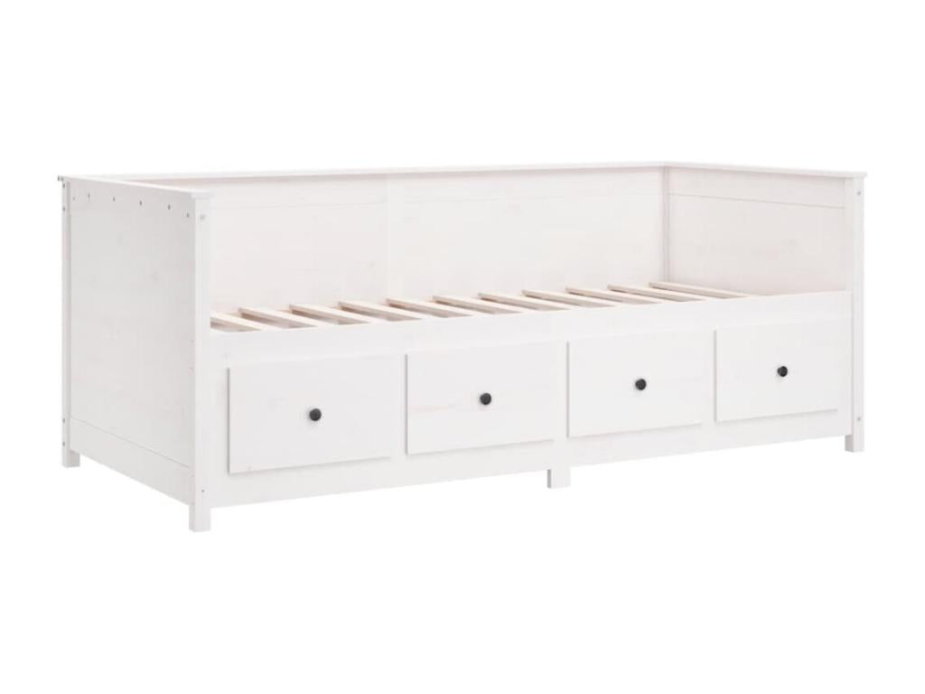 Lit de jour Blanc 90x190 cm Bois de pin massif VCMD40652