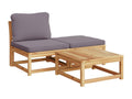 Salon de jardin avec coussins 5 pcs Bois d'Boisona solide UVXH22511