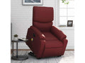 Fauteuil inclinable massant Rouge bordeaux Similicuir WCPV62494
