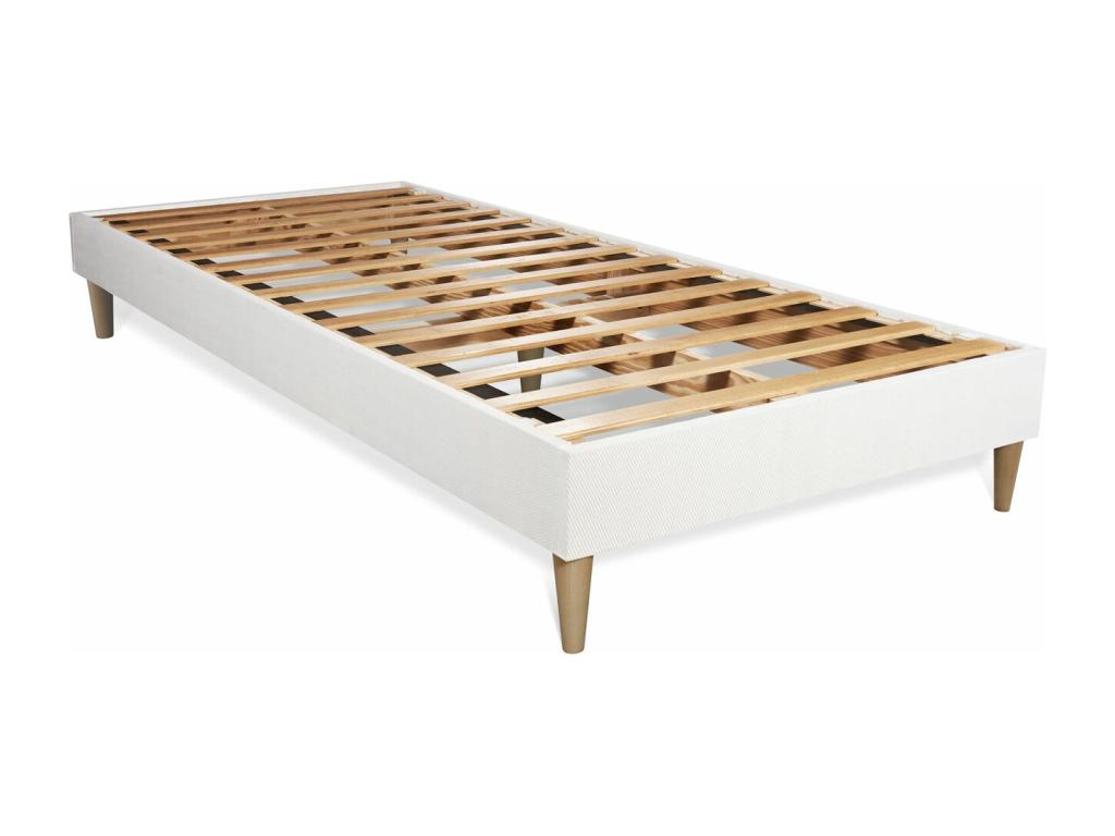 Ensemble Matelas ressorts ensachés mémoire de forme maxi épaisseur Boisona 90x200 sommier Boisona blanc FYXD40229