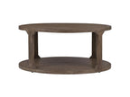 Table basse de salon ronde moderne bout de bois canapé naturel Elariva SEDJ00841