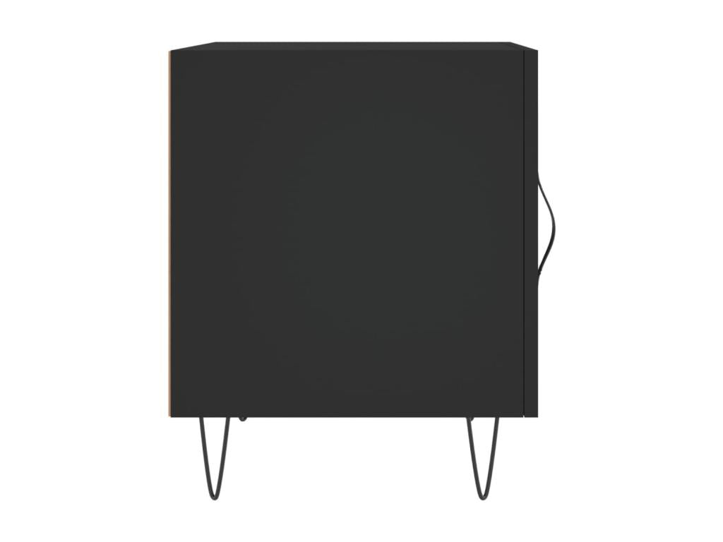 Table de chevet noir 40x40x50 cm bois d'ingénierie TOCS73667
