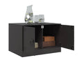 Table basse noir 67x50x44 cm acier LEXA76154