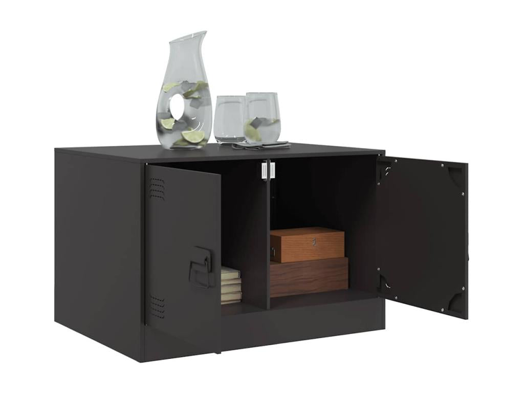 Table basse noir 67x50x44 cm acier LEXA76154