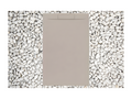 Receveur de douche 160x85 cm RAL 1001 en résine et poudre de marbre avec grille latérale en résine de marbre LODW63860