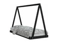 Cadre de lit pour enfants noir 80x200 bois de pin massif ZBFG93423