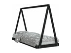 Cadre de lit pour enfants noir 80x200 bois de pin massif ZBFG93423