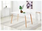 Boisona - Table Rectangulaire Style Scandinave - Blanc SVSI96191
