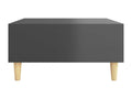 Table basse Gris brillant 60x60x30 cm Aggloméré IYBG04011