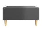 Table basse Gris brillant 60x60x30 cm Aggloméré IYBG04011