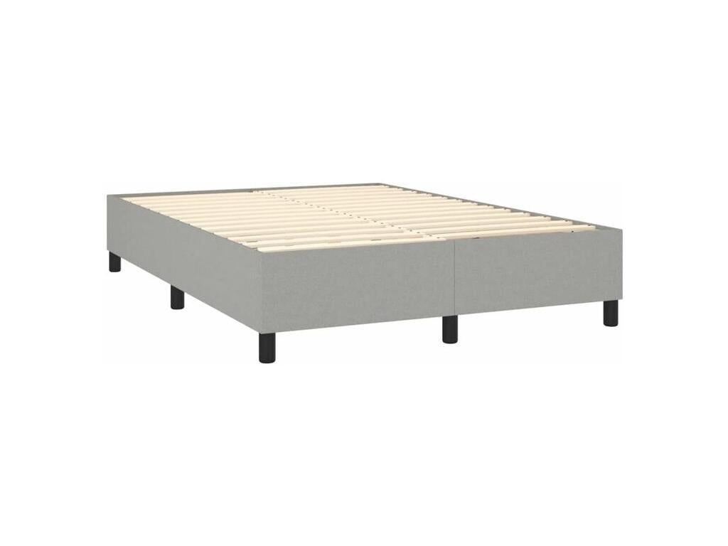 Sommier à Boisona de lit avec matelas Gris clair 140x200 Tissu OXKN90072
