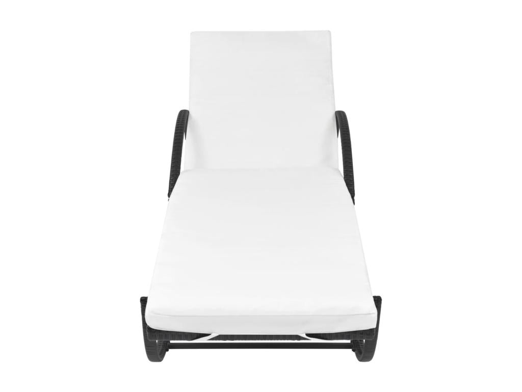 Transat chaise longue bain résine noire 193x64x56 cm 02 0012529 LIQD11665