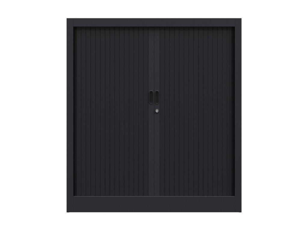 Armoire de bureau portes à rideaux 2 étagères WHYB46218