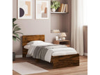 Cadre de lit tête de lit et Boisonaères LED chêne fumé 75x190 cm IYEW68781