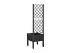 Jardinière avec treillis noir 40x40x142 PP NVNI62865