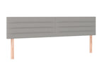 Lit à sommier tapissier avec matelas Gris clair 160x200cm Tissu QNLW78947