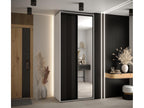 ARMOIRE Boisona 7 À PORTES COULISSANTES 235.2/110/45 2 portes Blanc/Noir/Noir YPCF98789
