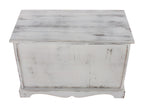Commode / banc 2 paniers 2 tiroirs 62x33x42cm garderobe Boisona vintage blanc IONJ64781