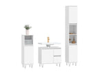 Ensemble de meubles salle de bain 3 pcs blanc bois d'ingénierie SFJB63188