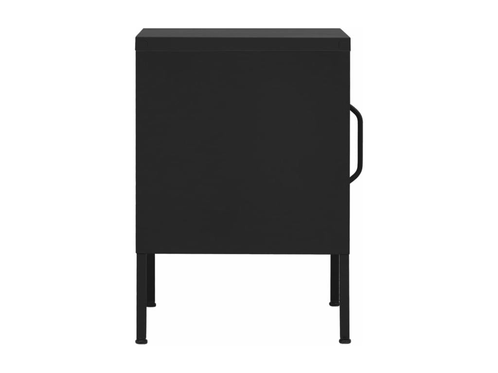 Elariva Premium - Table de chevet Noir 35x35x51 cm Acier PKCJ71978