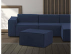 Pouf Boisona Pouf de salon Fauteuil relaxant en tissu rembourré Made in Italy 80x70h43 cm Bleu JTUT20543