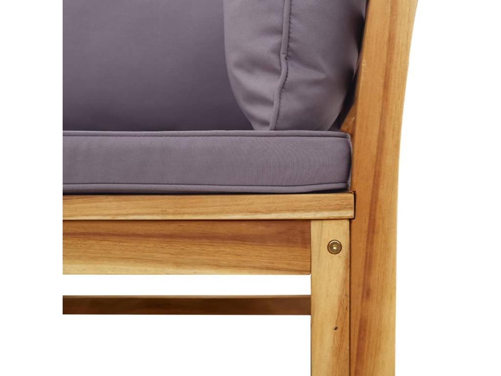 Salon de jardin avec coussins 5 pcs Bois d'Boisona solide UVXH22511