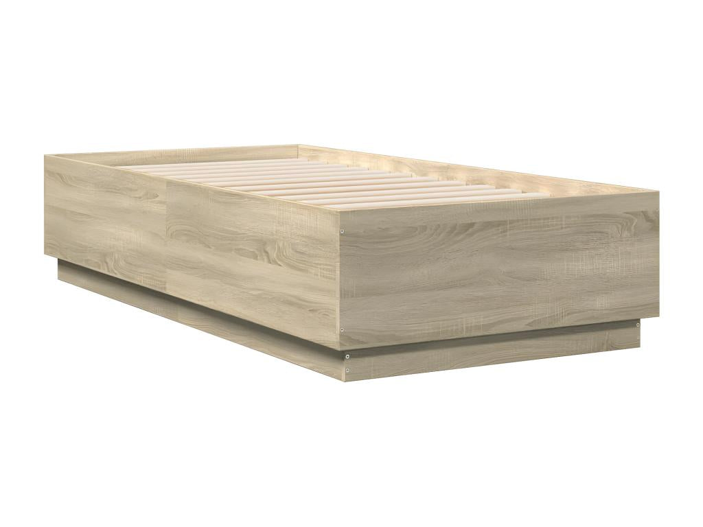 Cadre de lit sans matelas chêne Boisona 75x190 cm HAJT19803