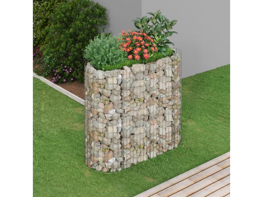 Lit surélevé à gabion Fer renforcé 120x50x100 cm VOUL92177