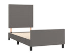 Cadre de lit avec tête de lit Gris 90x200 cm Similicuir TQWB31575
