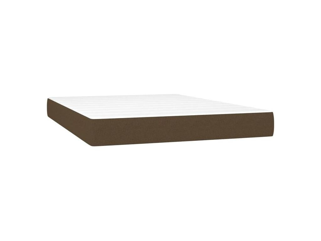 Sommier à Boisona de lit avec matelas Marron foncé 140x190 MKDF82986