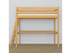 Lit mezzanine en bois - avec bureau N02 Pin Naturel 90x200 HIWL39097
