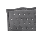 Lit Boisona Velours Boisona 140x200 cm Gris foncé DYFM31773