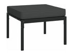 Salon de jardin 7 pièces avec coussins gris Boisona acier EXVN81329