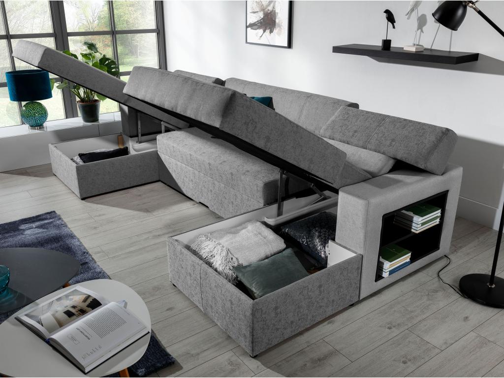 Canapé Boisona L/Tissu-Gris BMTP99708