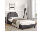 Lit avec matelas gris 90x200 similicuir NDPI33918