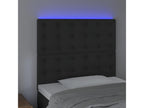 Tête de lit à LED Noir 80x5x118/128 cm Velours QBHI87786