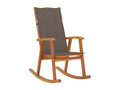 Chaise à bascule avec coussins Bois d'Boisona massif YRGM69333
