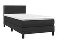 Lit à sommier tapissier avec matelas Noir 90x200 cm Similicuir YXLJ95026