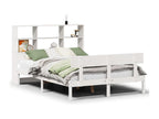 Lit bibliothèque sans matelas blanc 150x200 cm bois pin massif OIEA95522