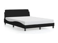 Cadre de lit sans matelas noir 140x190 cm tissu YISY20843