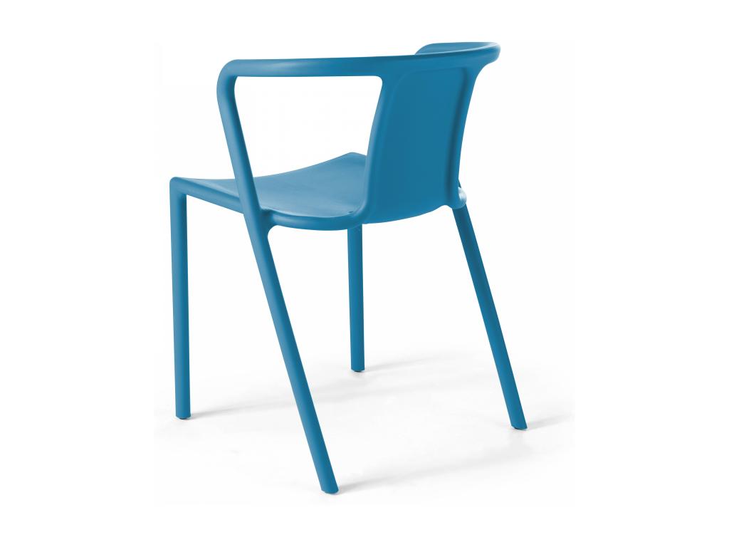 Lot de 4 chaises en plastique bleu UJMH27501