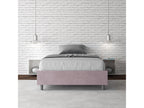 Cadre de lit 1 place et demi sans sommier rembourré 120x210 microfibre Boisona CRNY70405